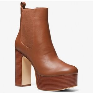 Michael Kors Women's Brown Platform Ankle Boots